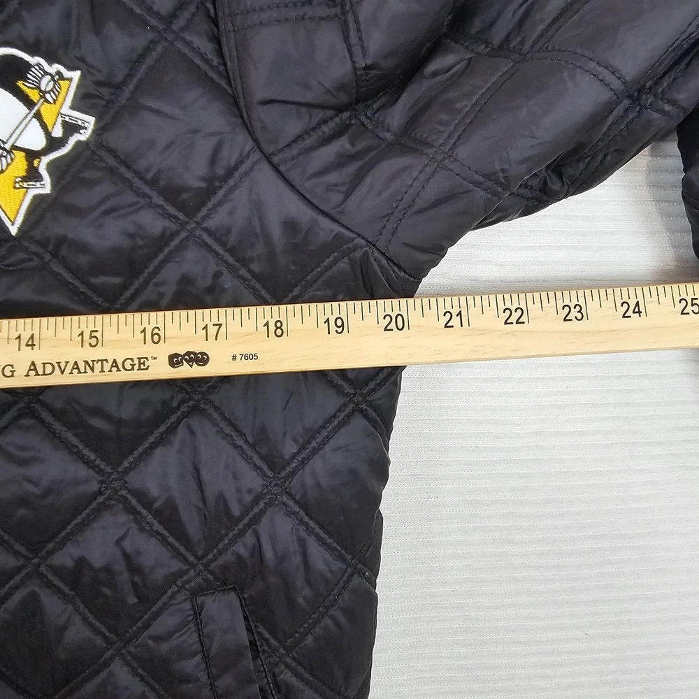 Pittsburgh Penguins NHL G-III 4her Carl BanksQuilted Bomber Jacket Black Women S